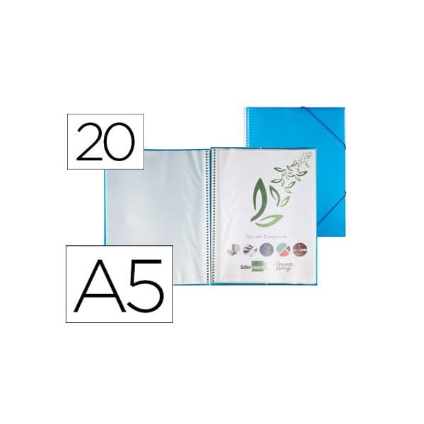 Liderpapel Capa Catálogo c/ Espiral 20 Bolsas PP - EC45