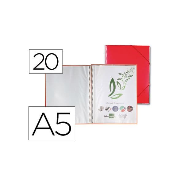Liderpapel Capa Catálogo c/ Espiral 20 Bolsas PP - EC47