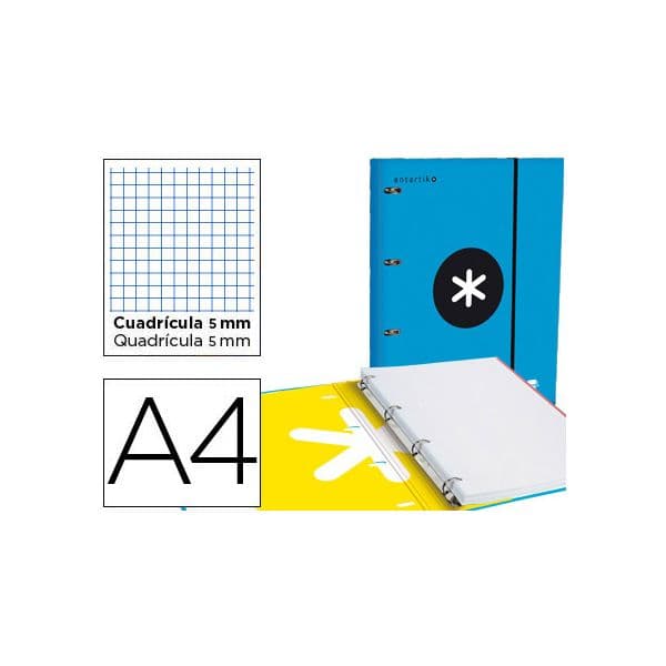 Liderpapel Pasta com Recarga Antartik A4 Quadricula de 5 mm - AW10