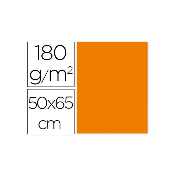 Cartolina 50X65cm 180Grs 25un. Laranja - CX65