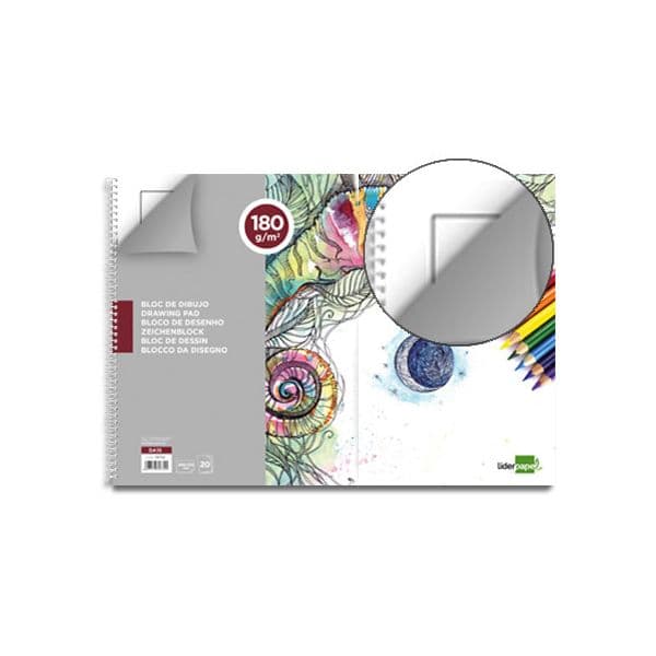 Liderpapel Bloco de Desenho Artistico Espiral 460X325MM 20 Fls - DA15