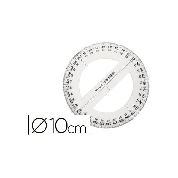 LiderPapel Transferidor Circular Plástico 10cm 1Un.