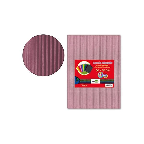 LiderPapel Cartolina Ondulada 50x70cm 320g Rosa - CN04