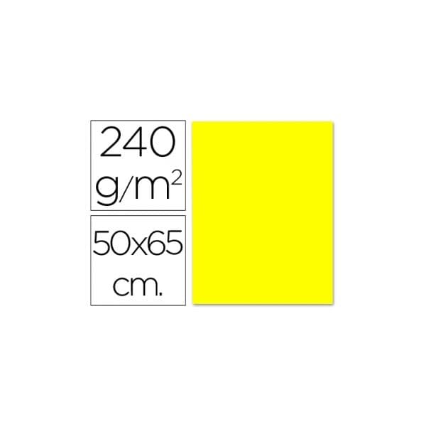 Liderpapel Cartolina 50x65cm 240g 125 Fls Amarelo Limão - CX03