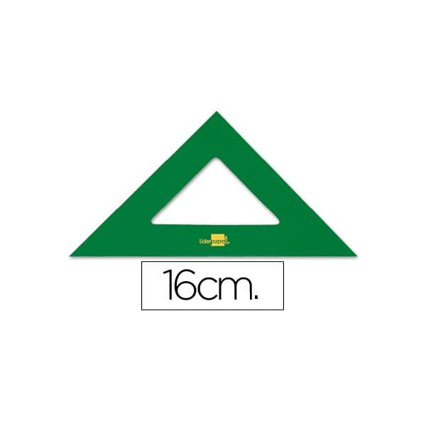 LiderPapel Esquadro Plástico 16cm Verde - ES01