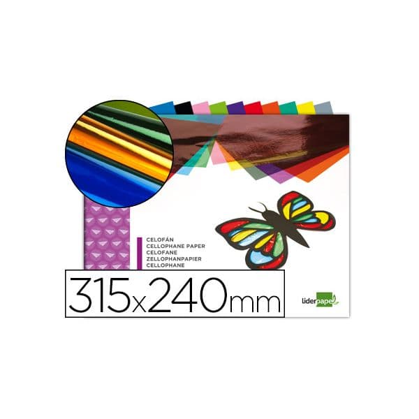 LiderPapel Bloco 10Fls Celofane Folio Sortido - TM04