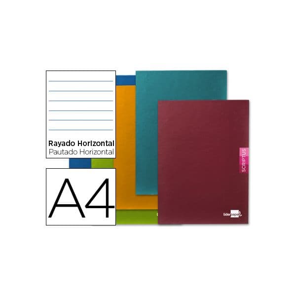 Liderpapel 5 Un. Caderno Agrafado DIN A4 Scriptus Pautado 48 Fls - LA11