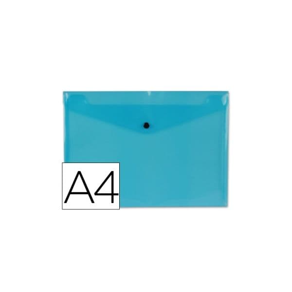 Liderpapel 12 un. Bolsas Porta Documentos c/ Mola A4 Azul - 034042