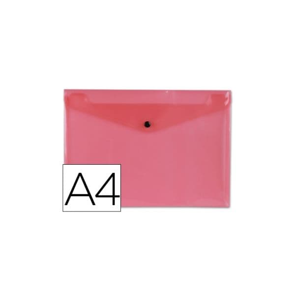 Liderpapel 12 un. Bolsas Porta Documentos c/ Mola A4 Vermel - 034040