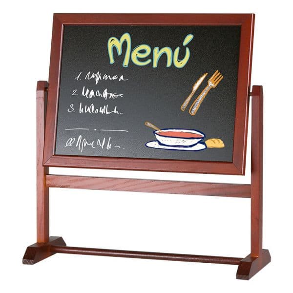 LiderPapel Quadro Preto Dupla Face Madeira Voltável 32x30cm para Hotelaria Superfície Marcadores Giz - L162196