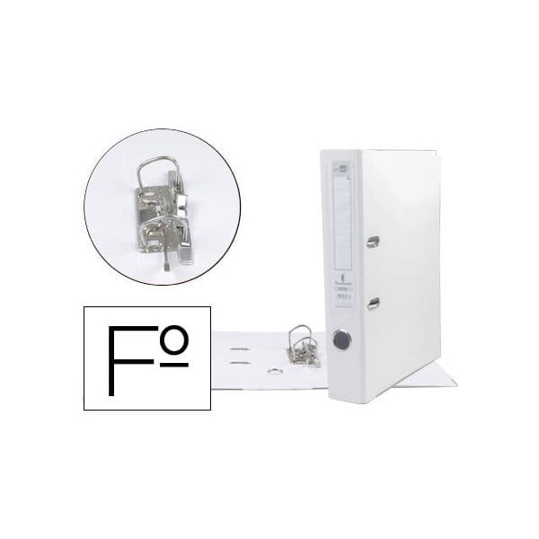 Liderpapel Pasta de Arquivo de Alavanca Folio Forrado Pvc c/ Rado 52mm Branco - OFF079709CE