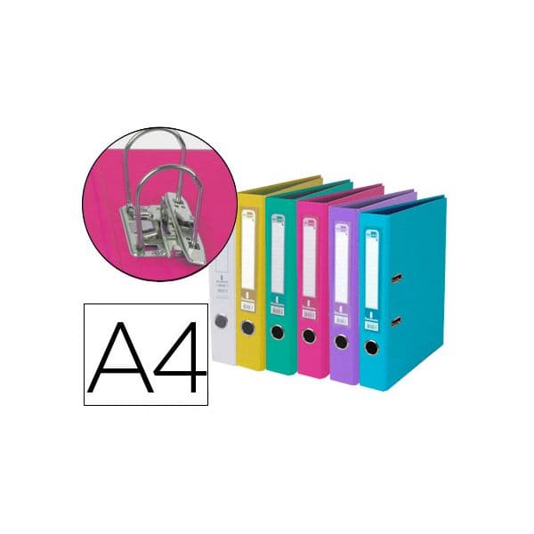 Liderpapel Pasta de Arquivo de Alavanca A4 Forrado Pvc c/ Rado Lombada 75mm Sortido Trending Branco - OFF079741CE