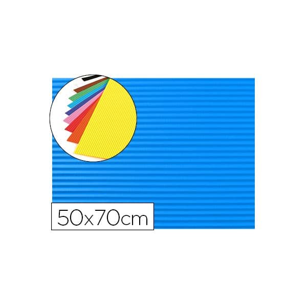 Liderpapel Eva Ondulada 50x70cm Azul Claro Pack 10 Un.