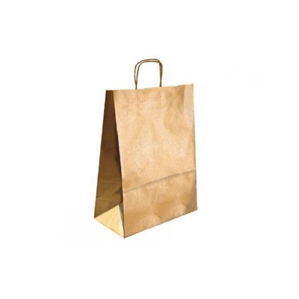 Q-Connect Bolsa Kraft Ouro Asa Retorcida 240x100x310mm - 79876