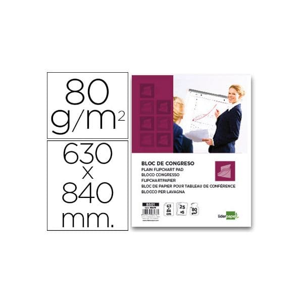 LiderPapel Bloco Papel Conferência 63x84cm 25Fls - BS01