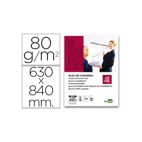 LiderPapel Bloco Papel Conferência 63x84cm 50 Fls - BS02