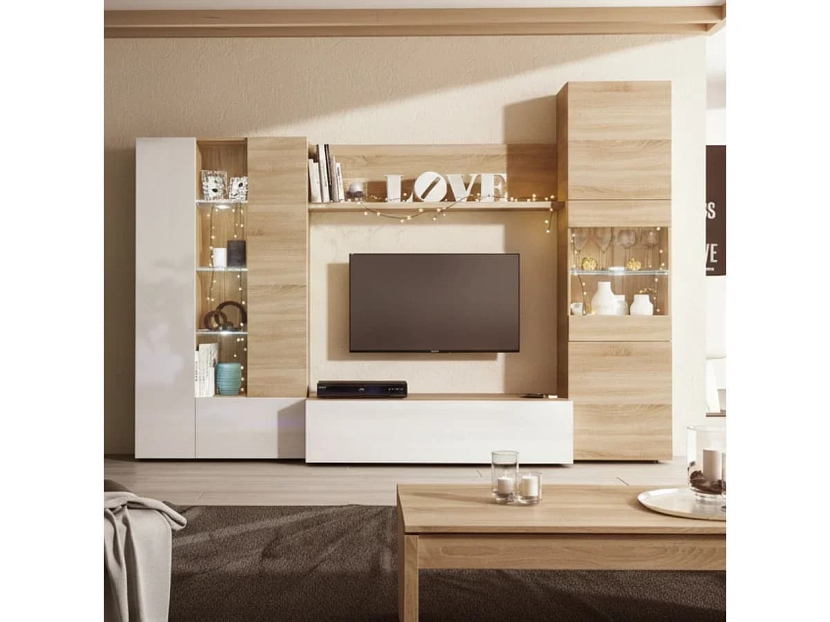 Mobiliário essencial para a sala de jantar Blanco - Roble
