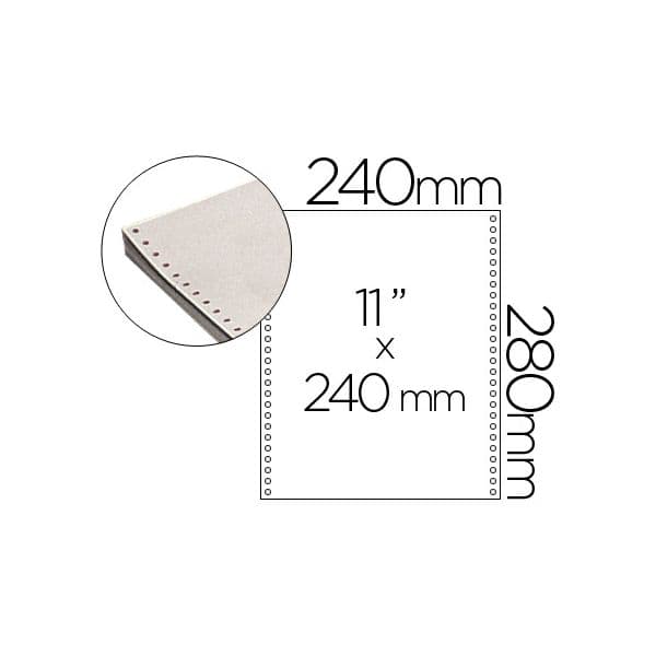 Papel Contínuo 240mmx11'' 1000 Jogos 3 Vias Branco - 13516