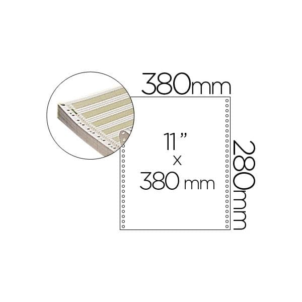 Papel Contínuo 380mmx280mm 1 Via Pautado 2500 Fls - 1381111