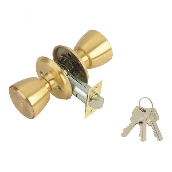 MCM Fechadura Maçaneta/Botão 508-3-3-70 Exterior Latão 70mm