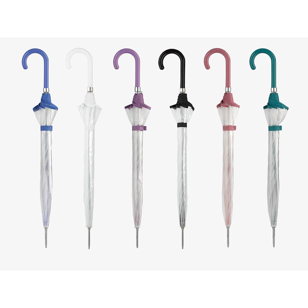 CHAPÉU-DE-CHUVA COMPRIDO TRANSPARENTE AUTOMÁTICO, CORES SORTIDAS
