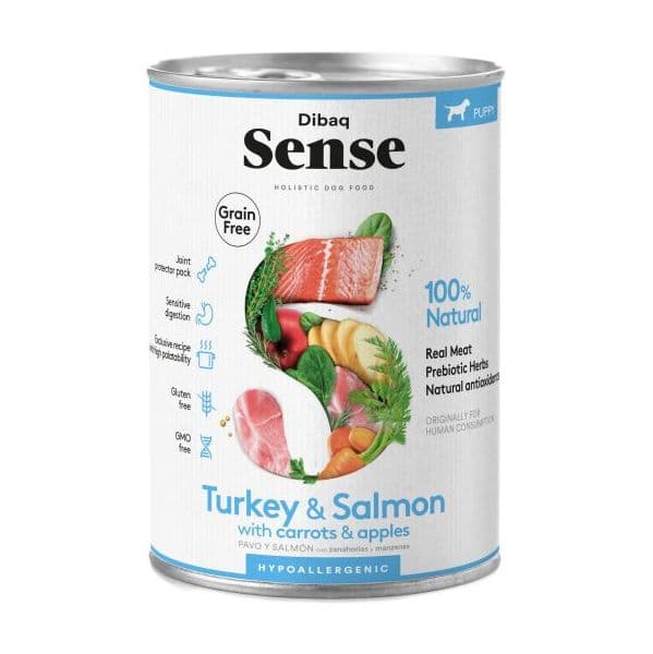 Ração Húmida Dibaq Sense Grain Free Puppy Turkey & Salmon 380g