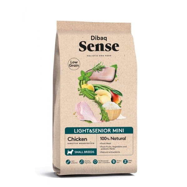 Dibaq Sense Low Grain Light & Senior Mini Chicken 2Kg