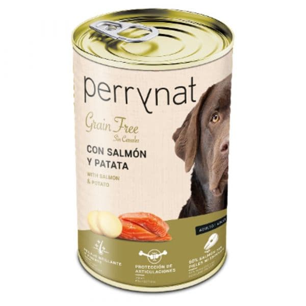 Ração Húmida Perrynat Adulto No Grain Salmão e Batata 400g
