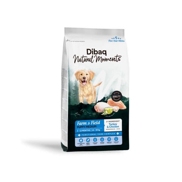 Dingo Natural Moments 5 Estrelas Maxi Puppy Peru & Frango 12kg