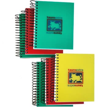 Tauro Bloco de Notas A7 Quadriculado 100 Folhas Sortido Pack 6