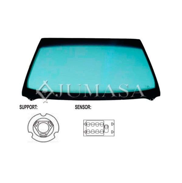 Jumasa Para-brisas Verde Borrão Verde Serigrafi - V3300537