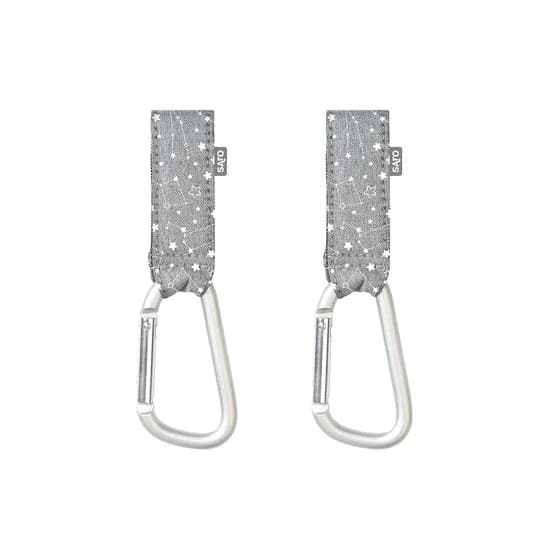 Saro Cabides com Mosquetão para Carrinho Estrelas Cinza - S13592