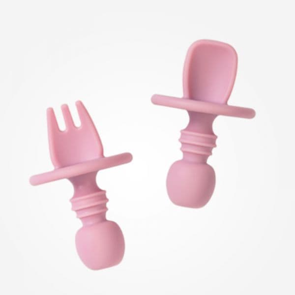 Saro Conjunto de Talheres de Iniciação Anti Asfixia Rosa - SARO17472