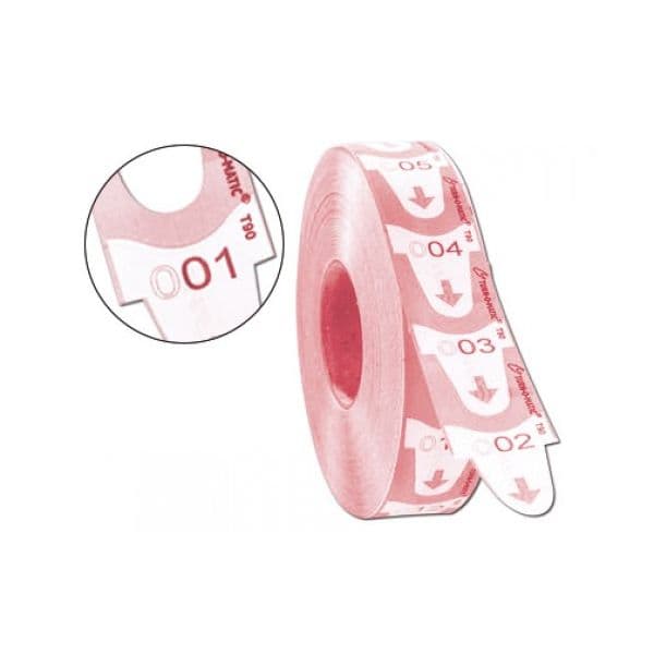 Meto Rolo Turn o Matic Etiquetas 31x67mm Rosa - L77950