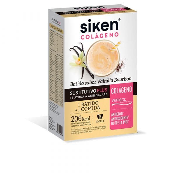 Siken Batido Substituto Plus com Colagénio Baunilha Bourbon 6x50g