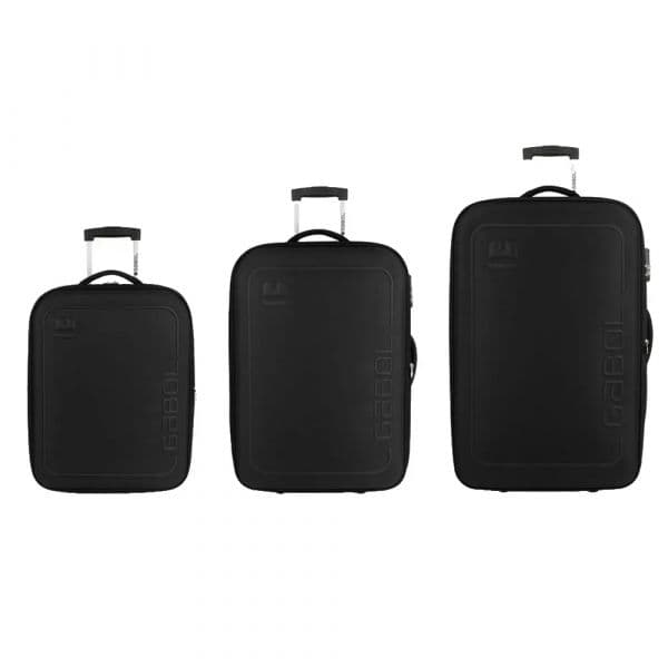 Gabol Mala Com Rodinhas Orbit Soft Spinner Expandable 4.59-53/66.6-76.9/89.5-105.5l 3 Unidades Black One Size