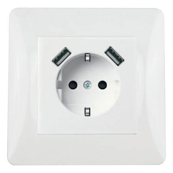 S-EMPOT.ONLEX BLANCA BASE ENCHUFE+2 USB