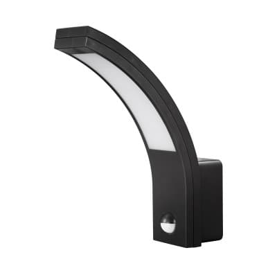Aplique led sensor IP54 NEGRO 10W.N