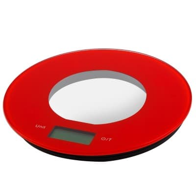 BALANZA COCINA ELECT.KUKEN 5KG. ROJA