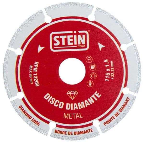 Stein 115 Mm Metal Segmentado Disco de Diamante Vermelho