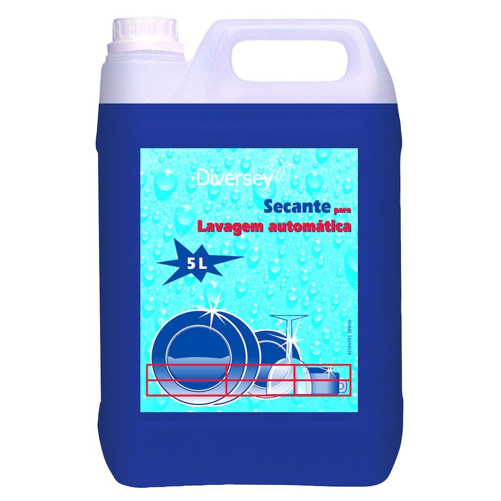 Diversey Secante Universal – Secante para Máquinas de Lavar Loiça para Todo o Tipo de Águas 5L