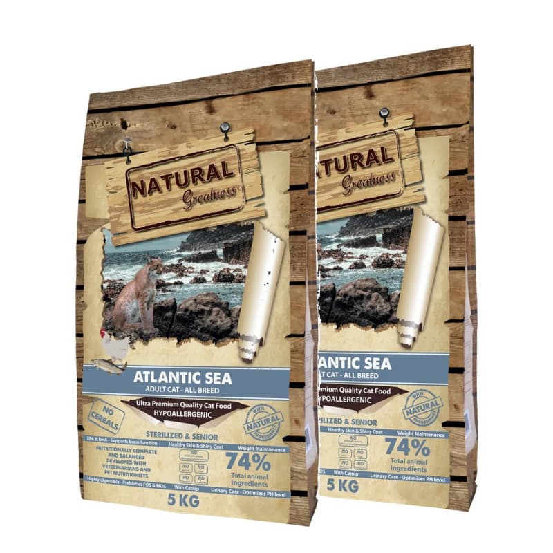 Natural Greatness Receita Atlantic Sea adultos, castrados e idosos