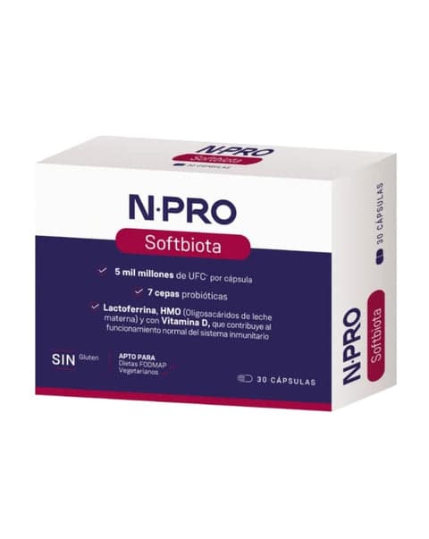 Softbiota - 30 Cápsulas - NPRO Salud Intestinal