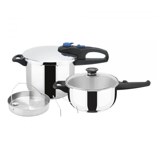 Sogo Conjunto Panelas de Pressão OLL-SS-25125 Aço Inoxidável 6L e 4L