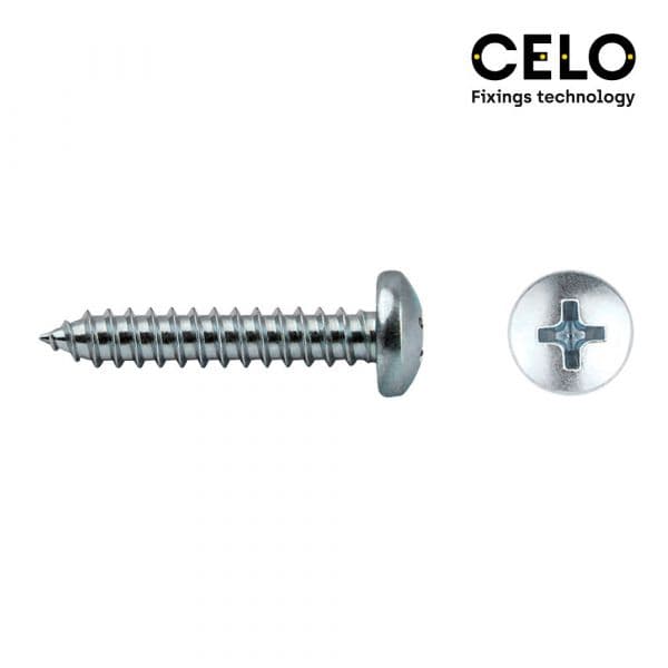 Celo Caixa 100 Uni. Parafuso Chapa Cabeça de Queijo Philips Din/ref 7981 5,5x60 Galvanizado - 17285