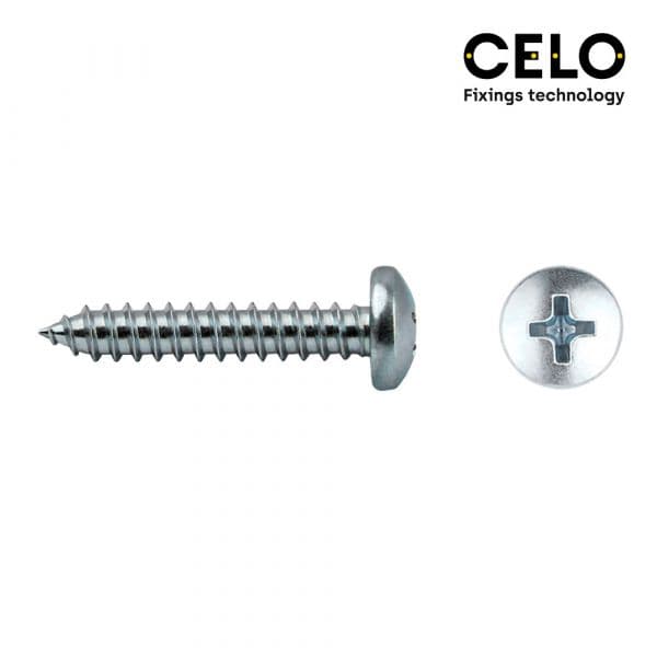 Celo Caixa 250 Uni. Parafuso Chapa Cabeça de Queijo Philips Din/ref 7981 3,9x32 Galvanizado - ELK17280