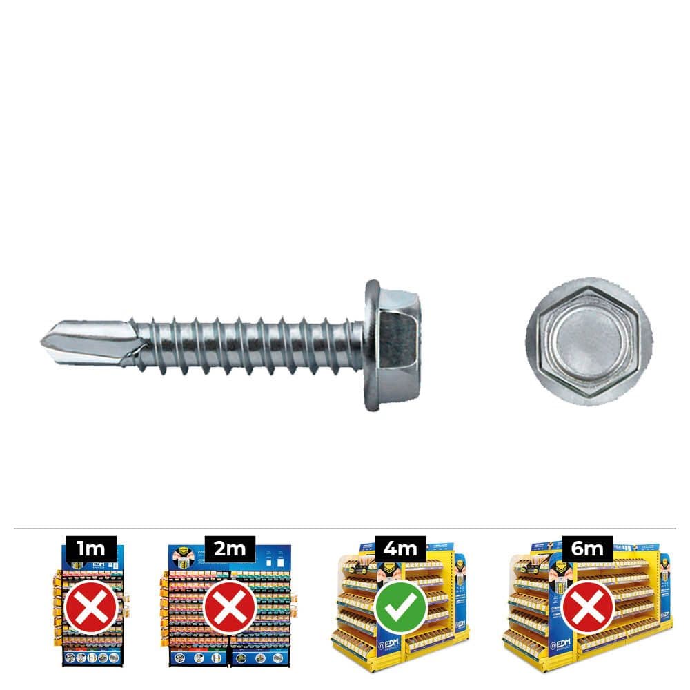 Celo Caixa 500 Uni. Ponta Broca Hexagonal Din/ref 7504k 3,5x19 Galvanizado - 17240