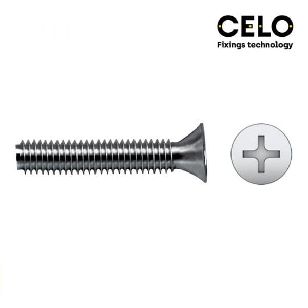 Celo Caixa 500 Uni Parafuso Métrico Escareado Phillips din/ref965 4x20 Zincado - 17904