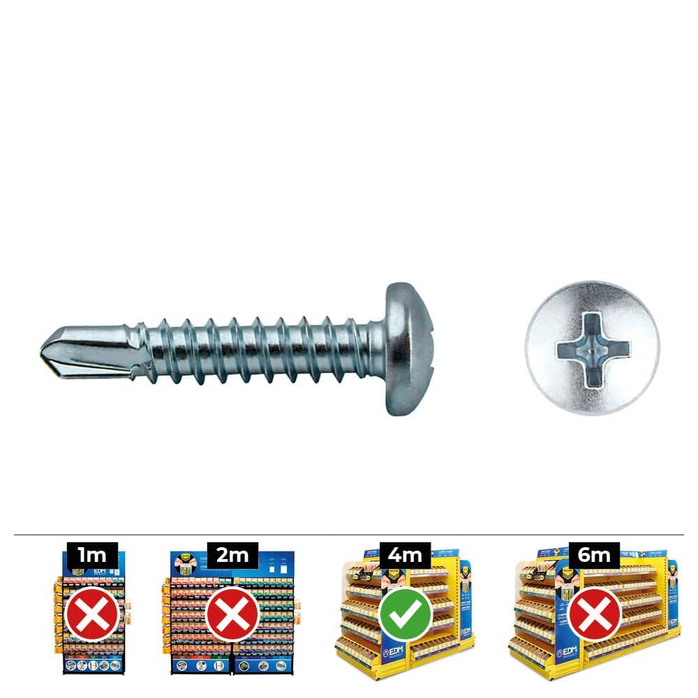 Celo Caixa 250 Uni. Ponta Broca Cabeça de Queijo Philips Din/ref 7504n 4,2x50 Galvanizado - 17239