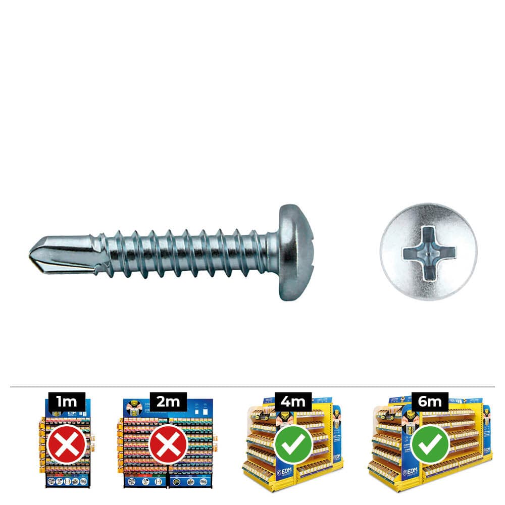 Celo Caixa 100 Uni. Ponta Broca Cabeça de Queijo Philips Din/ref 7504N 5,5x63 Galvanizado - ELK17369